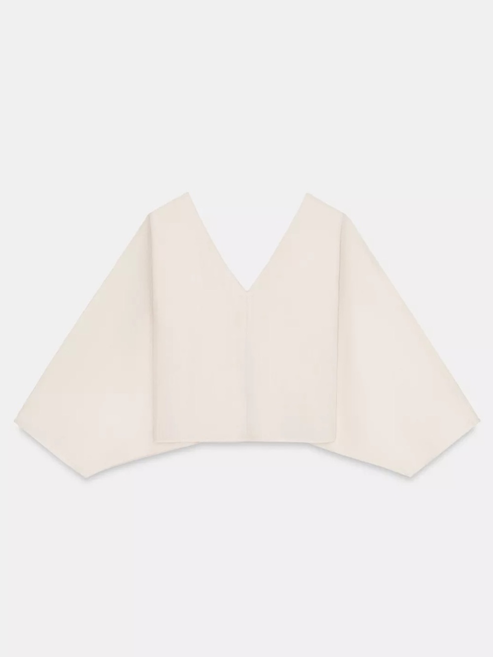 Zara NWT SET Cream V-Neck Balloon Sleeve Top & Skirt - Picture 14 of 16